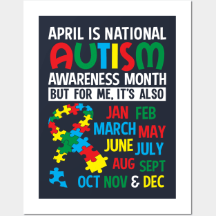 Autism Awareness Gift April is National Autism Month Autistic  Special Needs Posters and Art